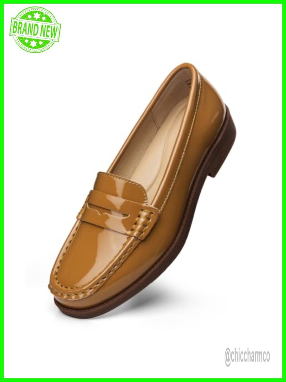 Patent Leather Penny Loafers Slip On Business Casual Dress Shoes Memory Foam
